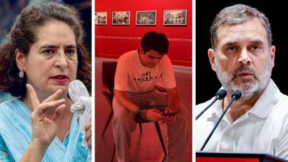 Raihan Vadra Photo Exhibition Controversy in Delhi | BJP Pradeep Bhandari claim on Priyanka Gandhi vs Rahul Gandhi rift