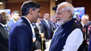Rishi Sunak meets PM Modi in New Delhi for bilateral talks | Former UK PM Rishi Sunak hails Modi leadership on UK India relations | ऋषी सुनक यांनी नवी दिल्लीत पंतप्रधान नरेंद्र मोदी यांची भेट घेतली | पंतप्रधान मोदी आणि ऋषी सुनक यांच्यात भारत-ब्रिटन संबंधांवर चर्चा
