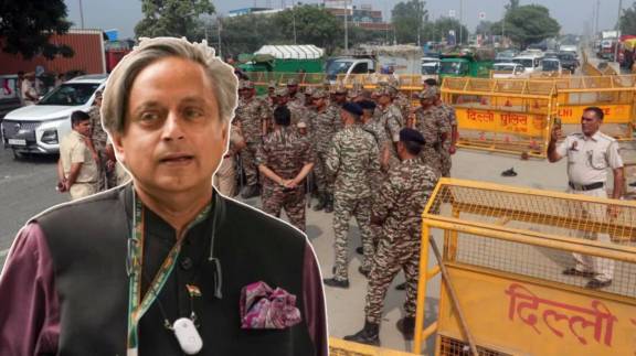 Shashi Tharoor Undeclared Emer GenZ remark | Delhi Protest Security Sambit Patra reaction