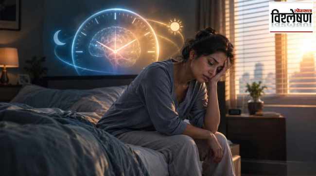 Biological clock disorder and circadian depression symptoms affecting sleep quality