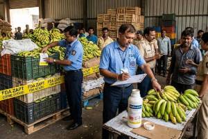 Tukaram Mundhe FDA Action on illegal food setups | Chemically Ripened Bananas Seized Mumbai during FDA raid